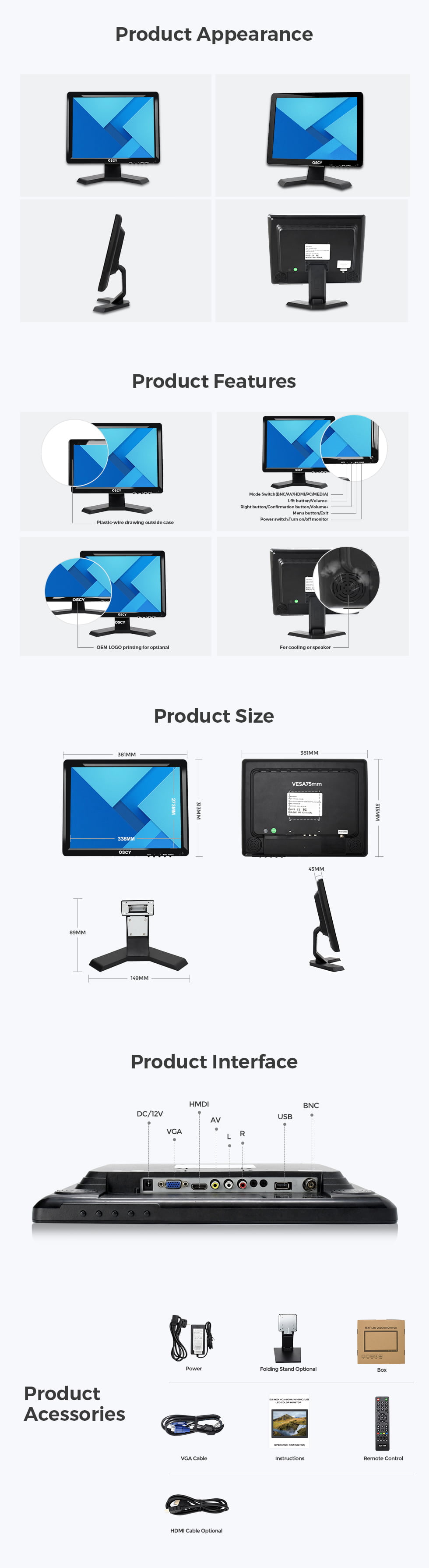 17 Inch VGA Monitor Manufacturer